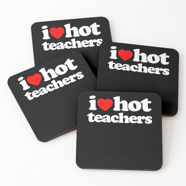 Item preview, I Love Hot Teachers STEM Geek Graphic White Text designed and sold by MathWare MathClips.