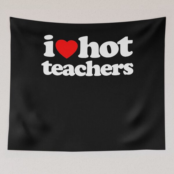 Item preview, I Love Hot Teachers STEM Geek Graphic White Text designed and sold by MathWare MathClips.