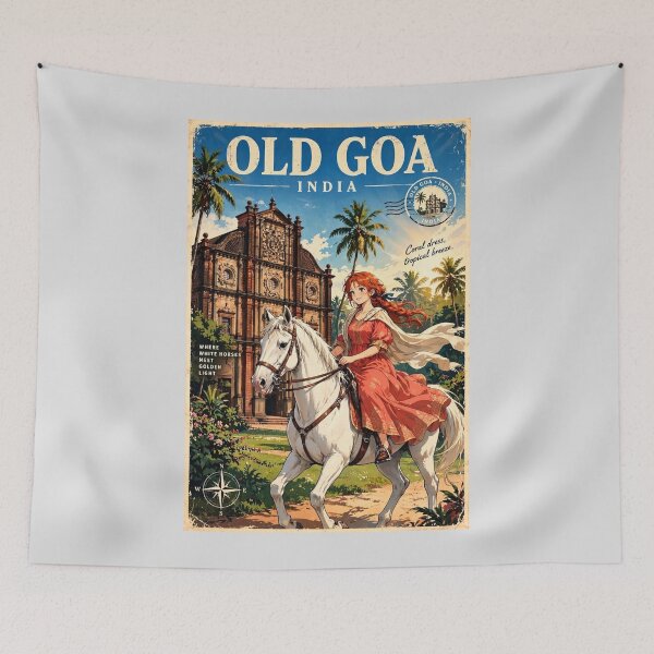 Item preview, India — Basilica of Bom Jesus — An Elegant Equestrian Journey Through Old Goa's Baroque Heritage designed and sold by DibujandoPorfa.