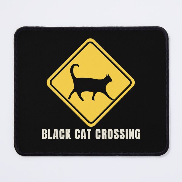 Item preview, Black Cat Crossing Halloween Road Sign designed and sold by C-O-O-L.