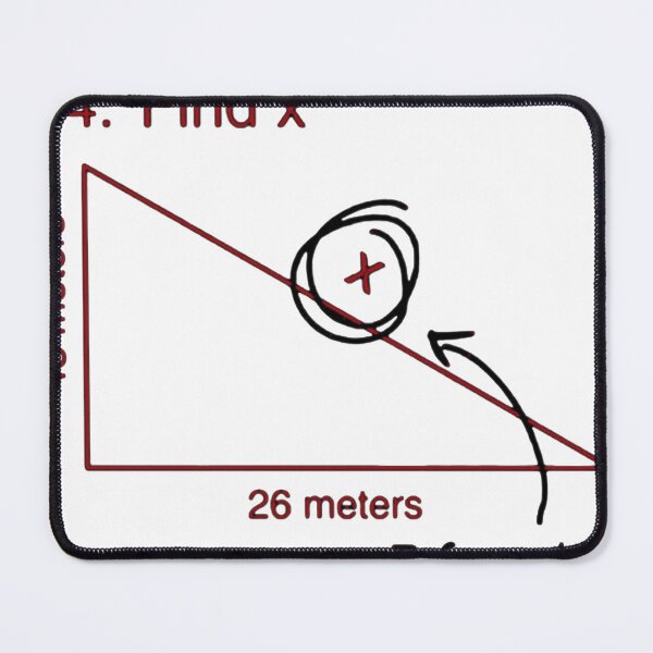 Item preview, Find X Math Exam Meme Joke Parody designed and sold by Redblackzone.