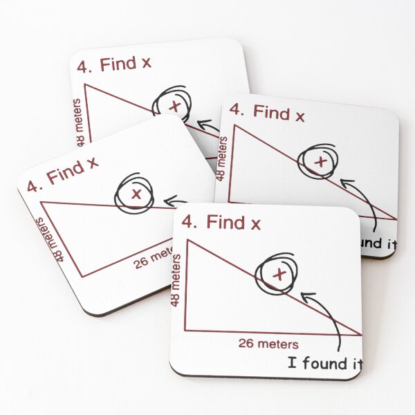 Item preview, Find X Math Exam Meme Joke Parody designed and sold by Redblackzone.