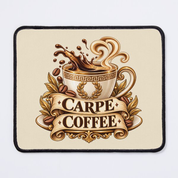 Item preview, Carpe Coffee – Funny Latin Coffee Quote Classical Roman Design designed and sold by MetaModel Editions.