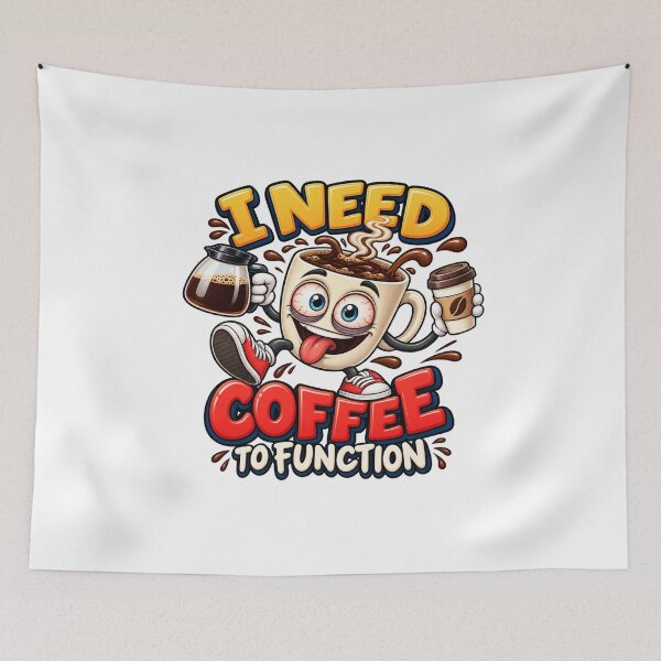 Item preview, I Need Coffee to Function – Funny Coffee Mug Cartoon designed and sold by AleksanderLamek.