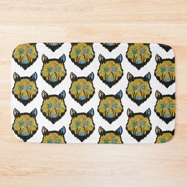 Item preview, Black & Gold Wolf Head - Geometric Pop Art Wolf Portrait designed and sold by iampaulmorris.