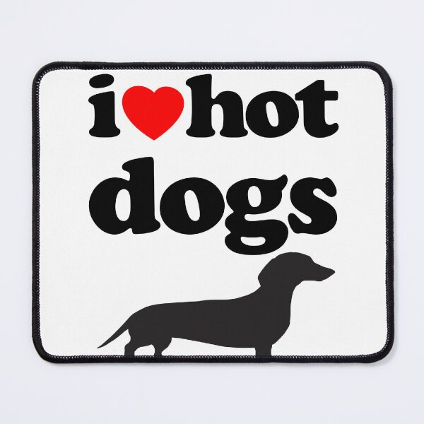 Item preview, I Love Dachshund Dogs Wiener Dog Silhouette Graphic designed and sold by MathWare MathClips.