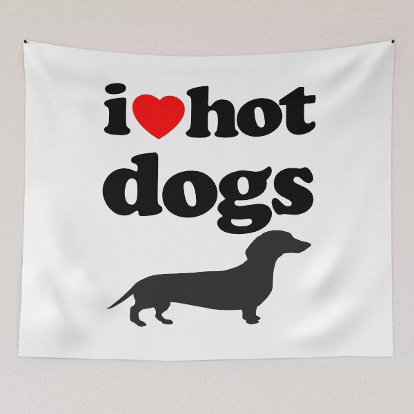 Item preview, I Love Dachshund Dogs Wiener Dog Silhouette Graphic designed and sold by MathWare MathClips.