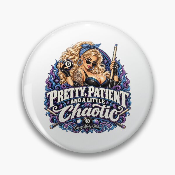 Item preview, Pretty Patient and a Little Chaotic | Blonde Women's Pool Player Design designed and sold by Crazyhuskychick.