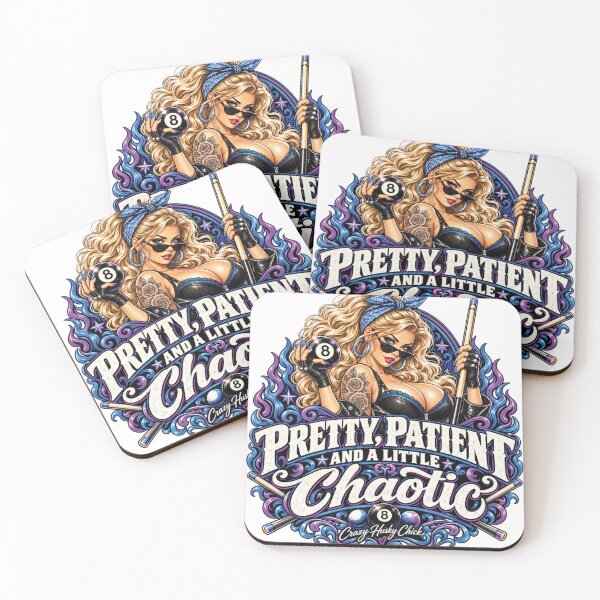 Item preview, Pretty Patient and a Little Chaotic | Blonde Women's Pool Player Design designed and sold by Crazyhuskychick.