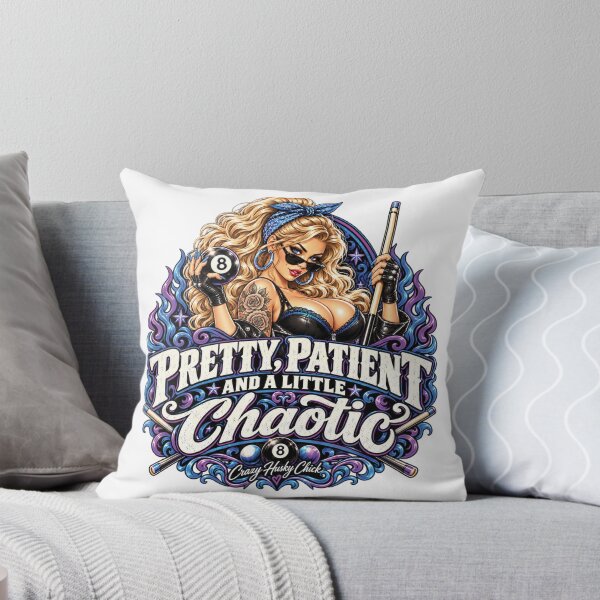 Item preview, Pretty Patient and a Little Chaotic | Blonde Women's Pool Player Design designed and sold by Crazyhuskychick.