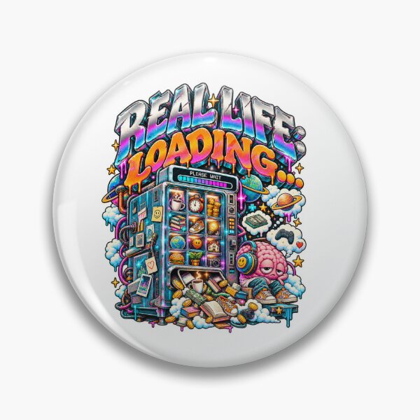 Item preview, Reality Loading – Please Wait Funny Y2K Brain Vending Machine designed and sold by NarpLTD.