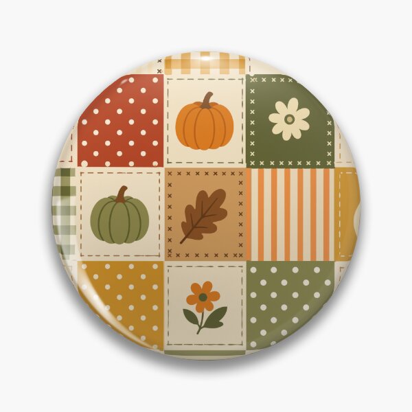 Item preview, Autumn Patchwork Quilt Pattern Fall Pumpkin Acorn designed and sold by Little-Miracle.