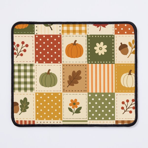 Item preview, Autumn Patchwork Quilt Pattern Fall Pumpkin Acorn designed and sold by Little-Miracle.