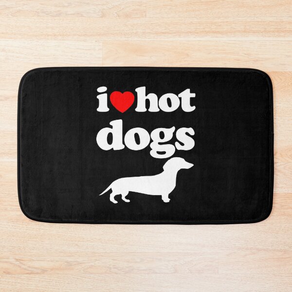 Item preview, I Love Dachshund Dogs Wiener Dog Silhouette Graphic White Text designed and sold by MathWare MathClips.