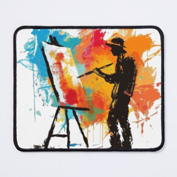 Item preview, Creative Artist Painting Silhouette – Colorful Abstract Art designed and sold by aloksahu123.