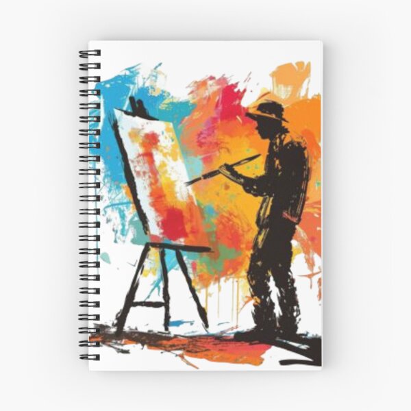 Item preview, Creative Artist Painting Silhouette – Colorful Abstract Art designed and sold by aloksahu123.