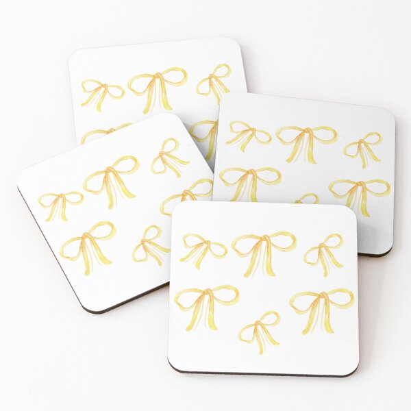 Item preview, Yellow Watercolor Bows Pattern | Soft Coquette Ribbon Print designed and sold by Asmaa Abdul-Azim.