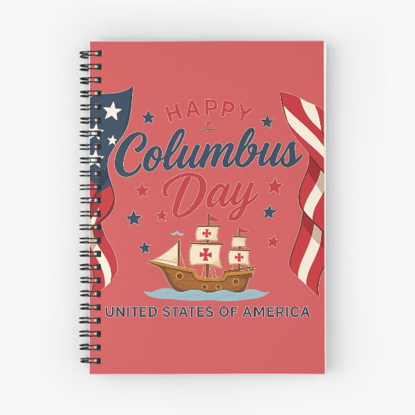 Item preview, Happy Columbus Day United States of America Vintage Ship Design designed and sold by 19Beauty.