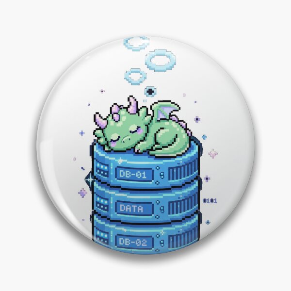 Item preview, Sleeping on Production T-Shirt - Cute Pixel Database Dragon Sysadmin Gift designed and sold by cybertreat.