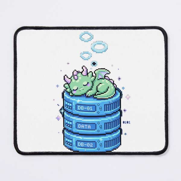 Item preview, Sleeping on Production T-Shirt - Cute Pixel Database Dragon Sysadmin Gift designed and sold by cybertreat.