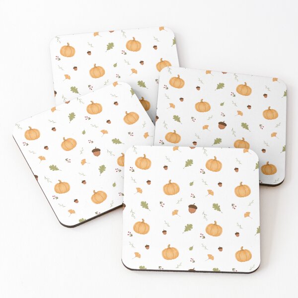 Item preview, Minimalist Autumn Pumpkin Acorn Leaves Seamless Pattern designed and sold by Little-Miracle.