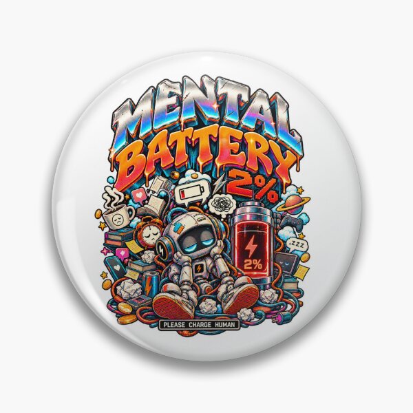 Item preview, Mental Battery 2% – Please Charge Human Funny Robot designed and sold by NarpLTD.