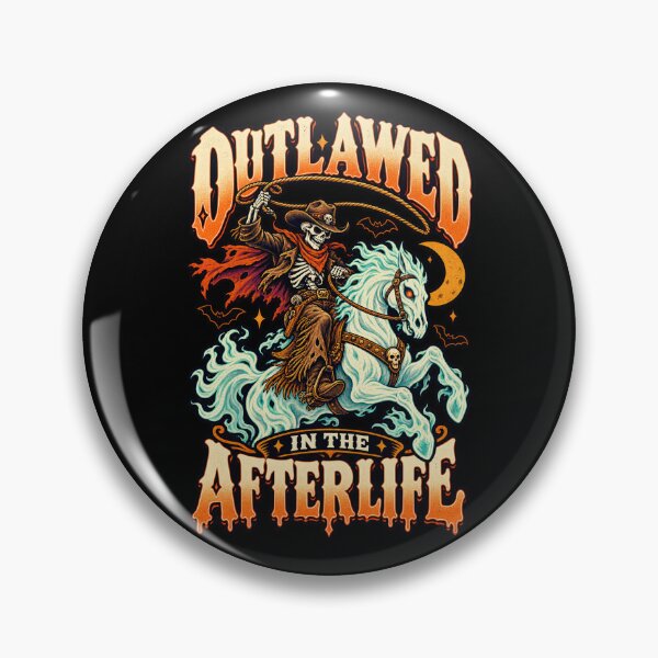 Item preview, Outlawed In The Afterlife - Ghost Cowboy Halloween designed and sold by MOTIFOLK.