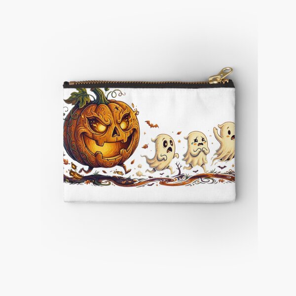 Item preview, Funny Halloween Pumpkin Chasing Bats designed and sold by bilal sibgui.