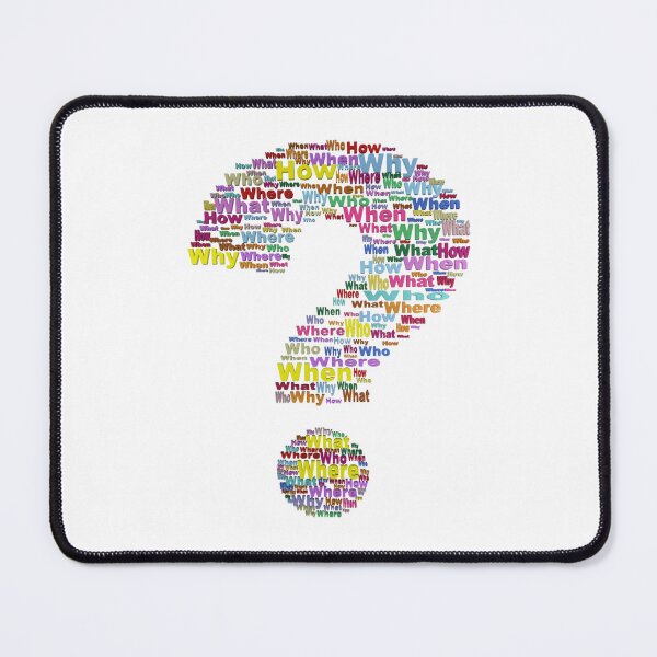 Item preview, 5W1H Question Mark – Who What When Where Why How Typography designed and sold by aloksahu123.