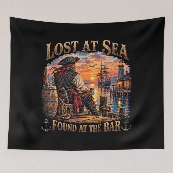 Item preview, Lost At Sea Found At The Bar Cruise Sarcastic Humor designed and sold by ArtSantosv.