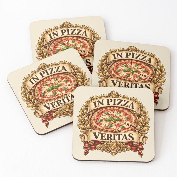 Item preview, In Pizza Veritas – Funny Latin Pizza Quote Roman Food Pun designed and sold by MetaModel Editions.