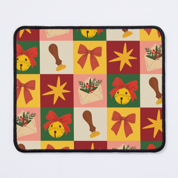 Item preview, Christmas Checkered Pattern with Jingle Bells and Holiday Envelopes designed and sold by AllaMashycheva.