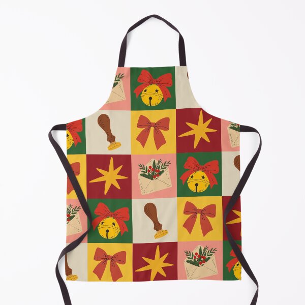 Item preview, Christmas Checkered Pattern with Jingle Bells and Holiday Envelopes designed and sold by AllaMashycheva.