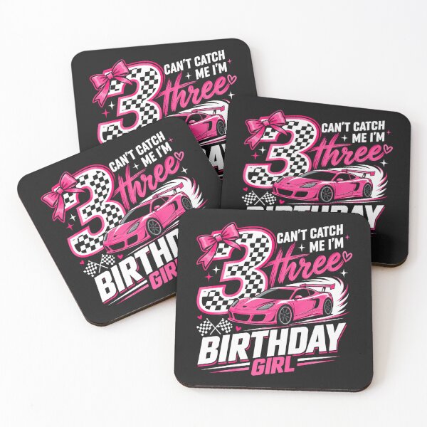 Item preview, 3rd Birthday Racing Girl Pink Sports Car designed and sold by Castielalger.