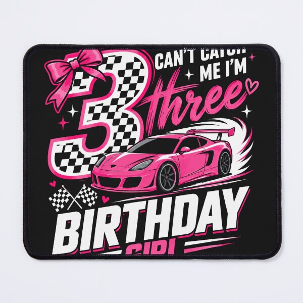 Item preview, 3rd Birthday Racing Girl Pink Sports Car designed and sold by Castielalger.