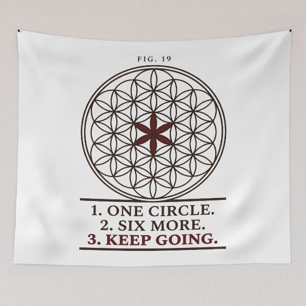Item preview, Flower of Life Geometry Plate: One Circle, Six More designed and sold by Osmose-Studio.