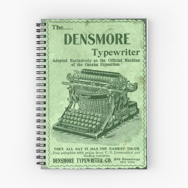 Item preview, Vintage Densmore Typewriter Advertisement Antique Ephemera Print Green designed and sold by Ghoul Enterprises.