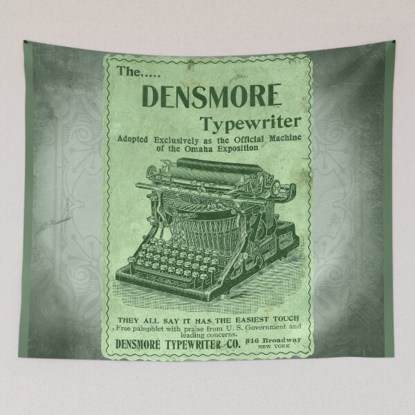 Item preview, Vintage Densmore Typewriter Advertisement Antique Ephemera Print Green designed and sold by Ghoul Enterprises.