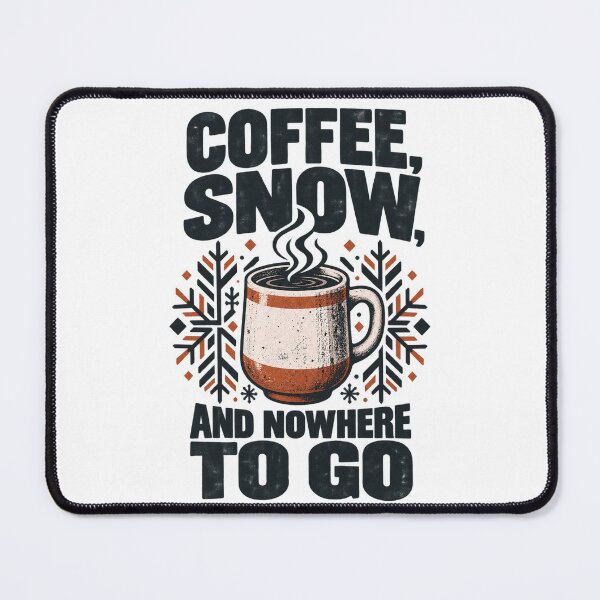 Item preview, Distressed Winter Coffee and Snow Typography designed and sold by FUIRY .