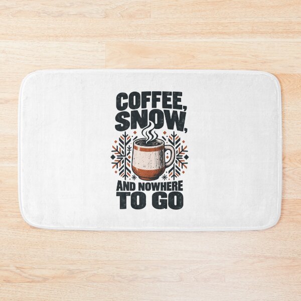 Item preview, Distressed Winter Coffee and Snow Typography designed and sold by FUIRY .