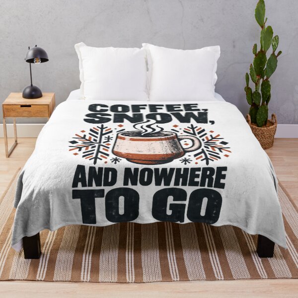 Item preview, Distressed Winter Coffee and Snow Typography designed and sold by FUIRY .