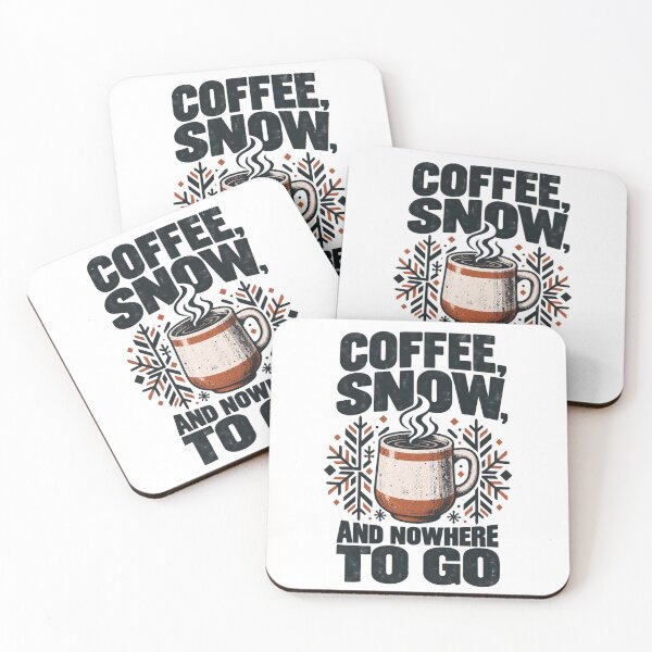 Item preview, Distressed Winter Coffee and Snow Typography designed and sold by FUIRY .