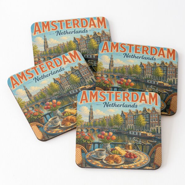 Item preview, Amsterdam Netherlands - Scenic Style Travel Poster designed and sold by LSVart.