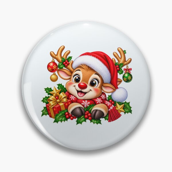 Item preview, Adorable Reindeer Christmas Holiday PNG Design designed and sold by annenambiro.