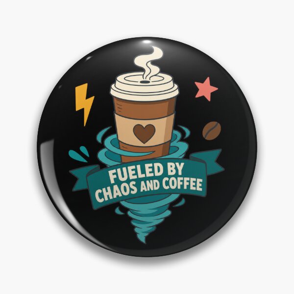 Item preview, Fueled by Chaos and Coffee Funny Coffee Lover Tornado Design designed and sold by EpicInks24.