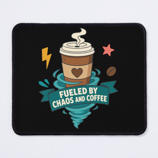 Item preview, Fueled by Chaos and Coffee Funny Coffee Lover Tornado Design designed and sold by EpicInks24.