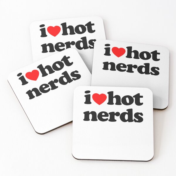 Item preview,  I Love Hot Nerds STEM Geek Graphic Black Text designed and sold by MathWare MathClips.