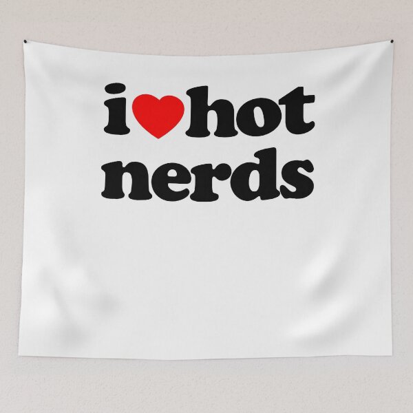 Item preview,  I Love Hot Nerds STEM Geek Graphic Black Text designed and sold by MathWare MathClips.