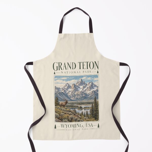 Item preview, Grand Teton National Park, Wyoming, USA [Vintage Illustration] designed and sold by elektronen.