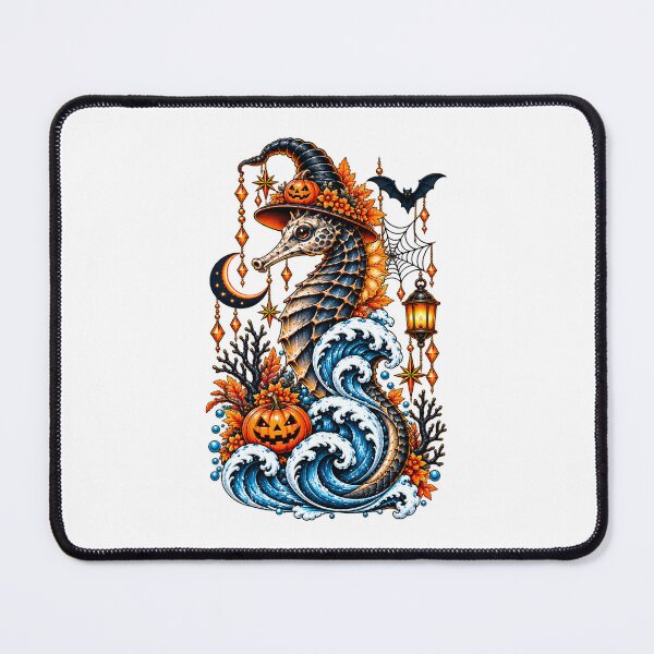 Item preview, Halloween Seahorse Ocean Witch Hat – Spooky Coastal Sea Life Art designed and sold by Dreamy Ocean Art.